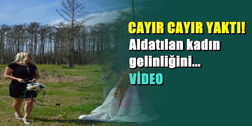 Gelinliğini yakan kadın fenomen oldu