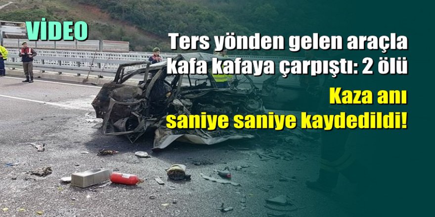 Bursa-İstanbul otobanında feci kaza: 2 kişi yanarak öldü