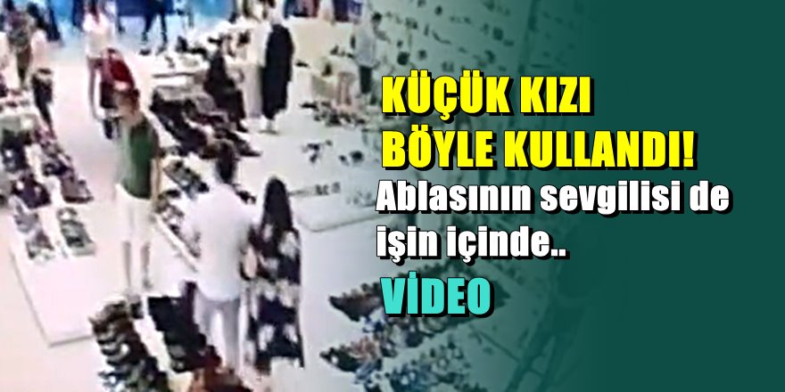 Abla kardeşine hırsızlık yaptırırken yakalandı