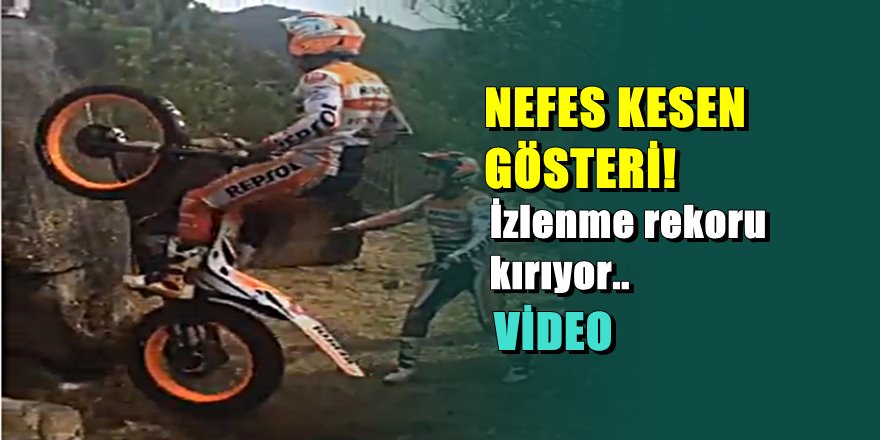 Motosikletle nefes kesen gösteri tıklanma rekoru kırıyor
