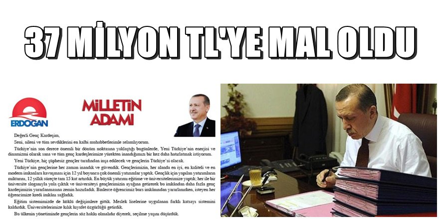 Erdoğan'ın posta masrafı dudak uçuklattı