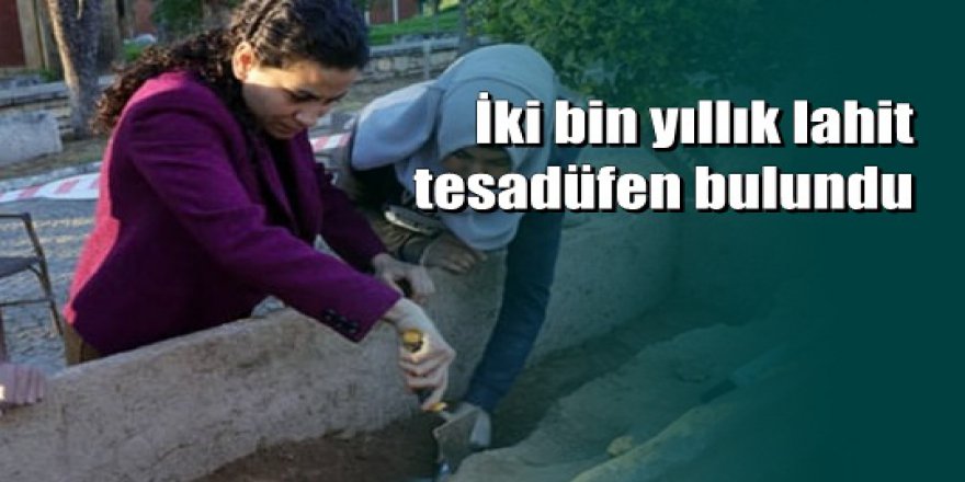 Aydın'da kaçak kazılmış bölgede lahit bulundu