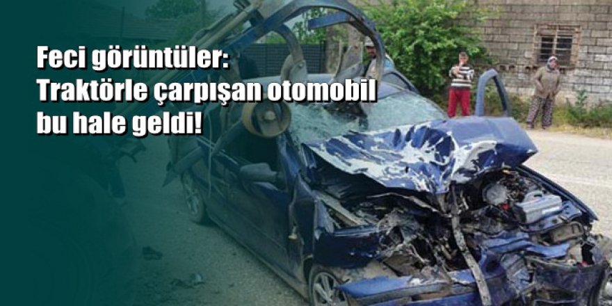 Manisa'da traktörle otomobil çarpıştı: 6 yaralı