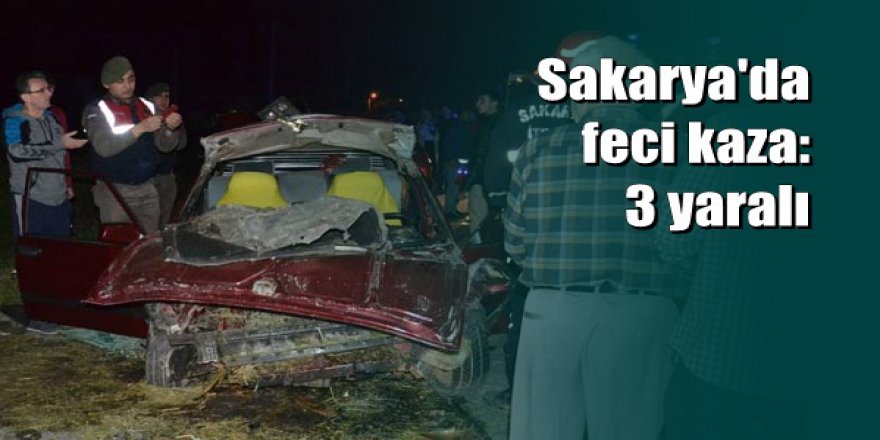 Traktörle çarpışan otomobil hurdaya döndü: 3 yaralı