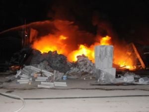 Kayseri'de Fabrika Yangını