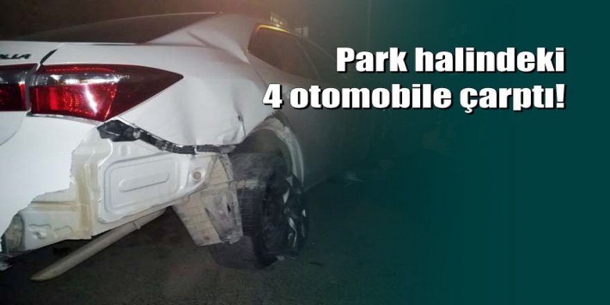 Kocaeli'de alkollü sürücü 4 aracı bu hale getirdi