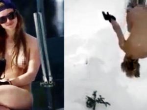 Kar'da Çırılçıplak Kaydılar