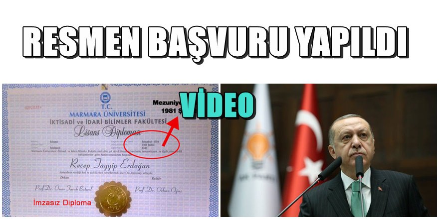 Erdoğan'ın diploması konusunda flaş gelişme