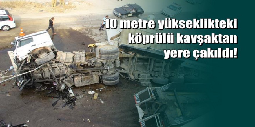 Balıkesir'de TIR dehşeti: Lastiği patladı, kavşaktan uçtu...