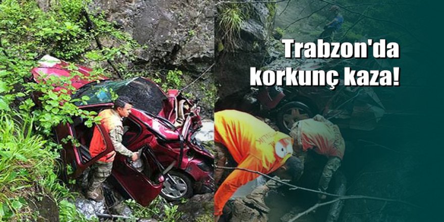 Trabzon'da otomobil ile dereye uçtu; sürücü kayboldu
