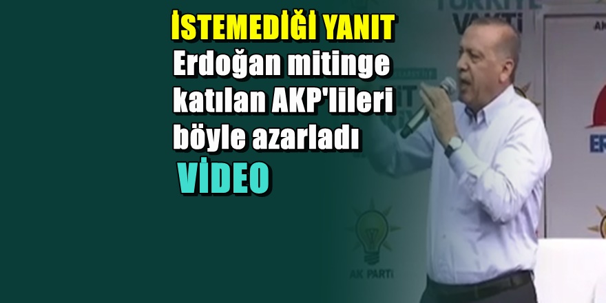 Erdoğan'a Niğde mitinginde halktan Muharrem İnce şoku