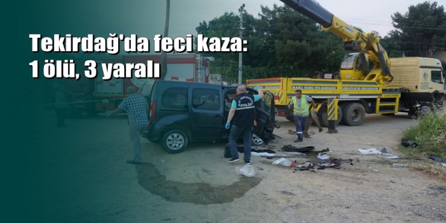 Tekirdağ'da ticari araç su kanalına uçtu: 1 ölü, 3 yaralı