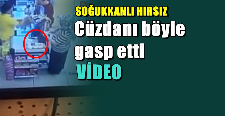 Markette hırsızlık kameraya böyle yakalandı