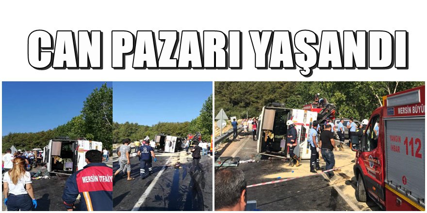 Mersin'de korkunç kaza; 3 Ölü 30 yaralı