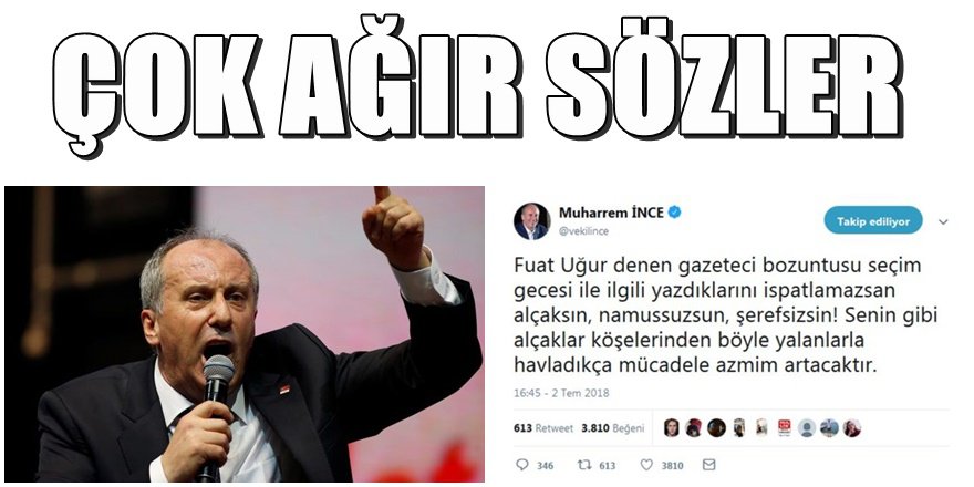 Muharrem İnce'den tarihi tepki