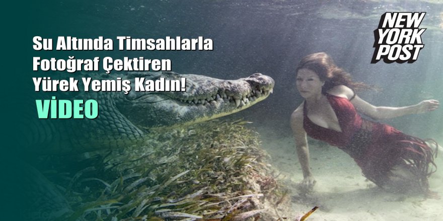 Su Altında Timsahlarla Fotoğraf Çektiren Yürek Yemiş Kadın