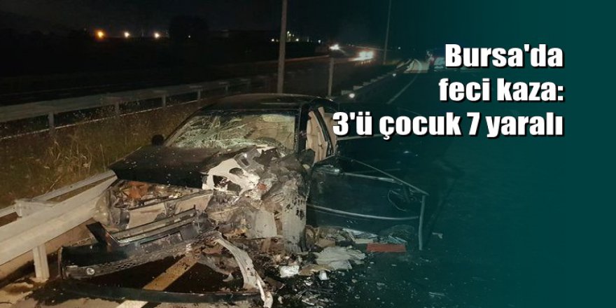 Ters şeritte kafa kafaya çarpıştılar: 3'ü çocuk 7 yaralı