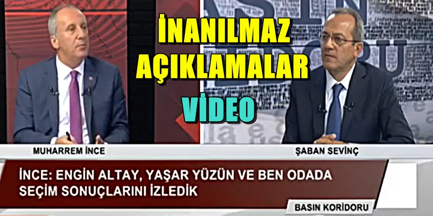 Muharrem İnce'den canlı yayında bomba açıklamala