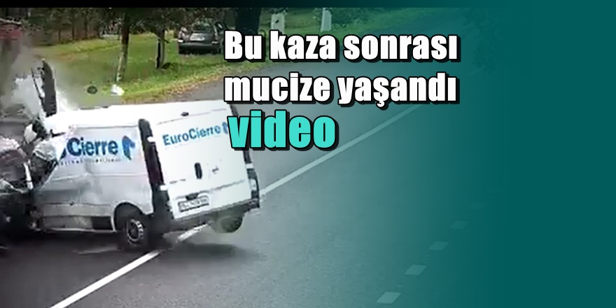 Uyuyan ticari araç sürücüsü kamyona böyle çarptı