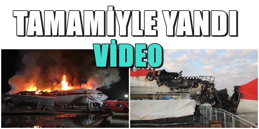 Konya'da ünlü uçak restoran yandı