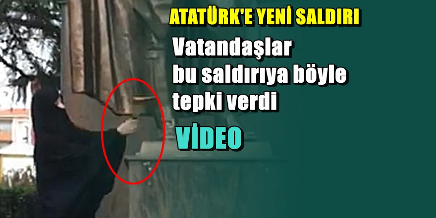 Tekirdağ'da Atatürk heykeline baltalı saldırı