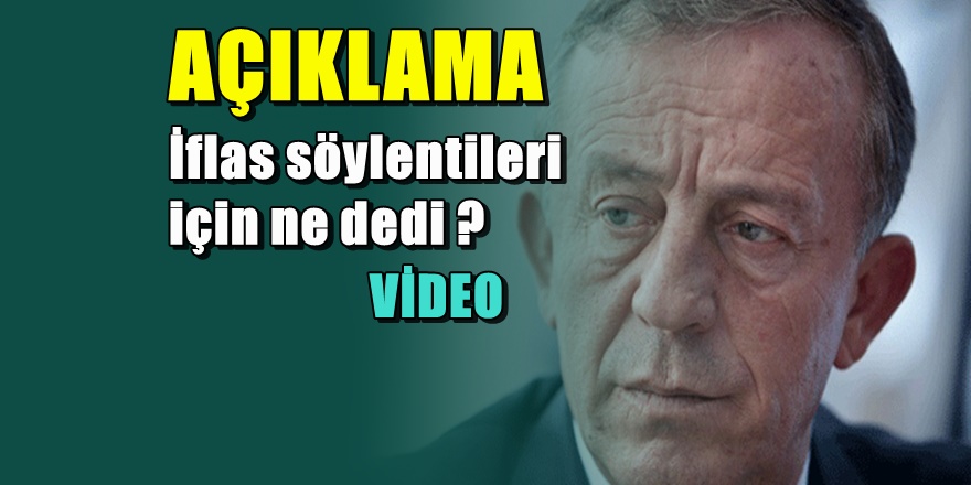 Ali Ağaoğlu'ndan "İflas " açıklaması