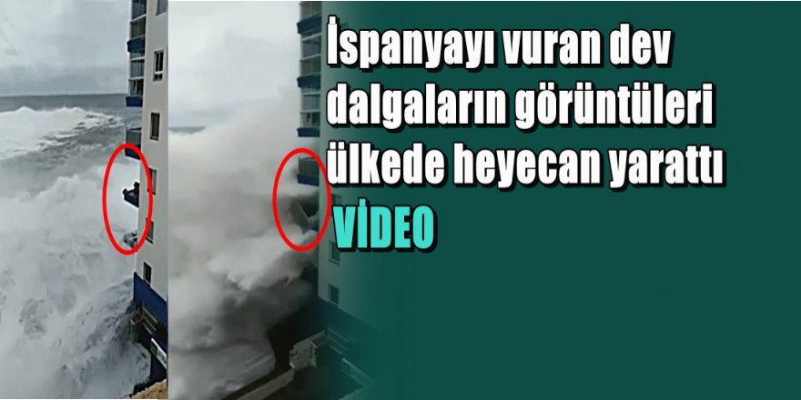 Dev dalgalar binanın 3. katı balkonlarını böyle parçaladı
