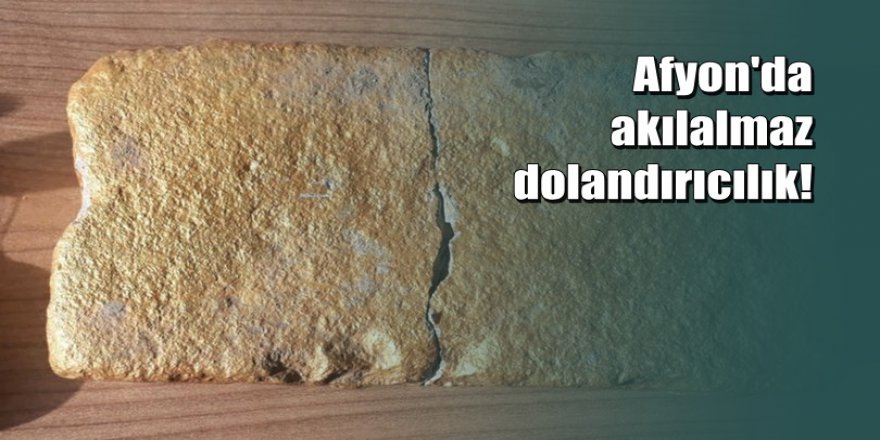 Altın külçe diye kaldırım taşını 50 bin liraya sattılar