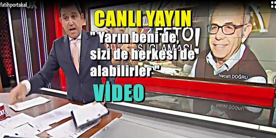 Fatih Portakal'dan canlı yayında " Yok Artık " gündemi