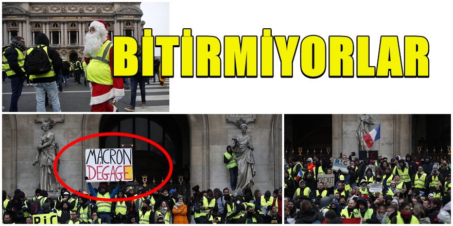 Fransa'da ' Sarı Yelekliler ' yine meydanda