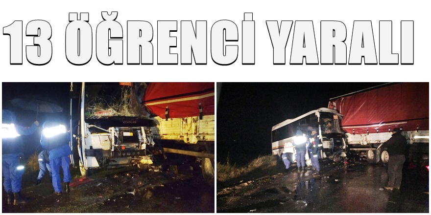 Çanakkale'de öğrenci servisi kaza yaptı 15 Yaralı