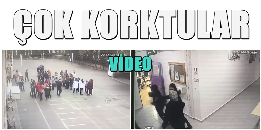 Yalova'da okulda deprem paniği kameralarda