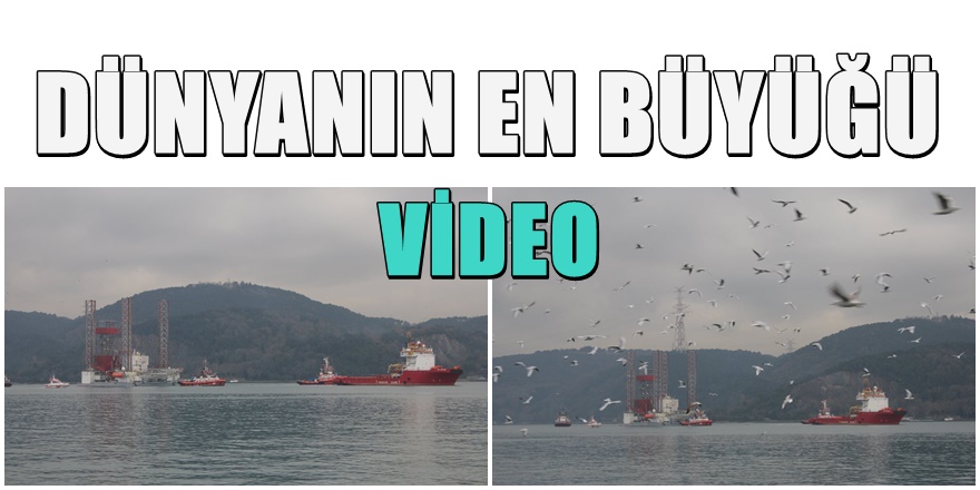 İstanbul boğazından geçen dev platform büyük ilgi çekti