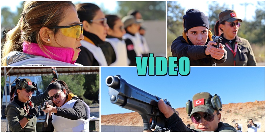 Antalyalı atış eğitmeni kadın polisi ünlü yapan görüntüler
