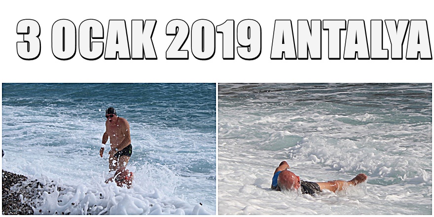 Antalya'da  Ocak Ayında plaj keyfi