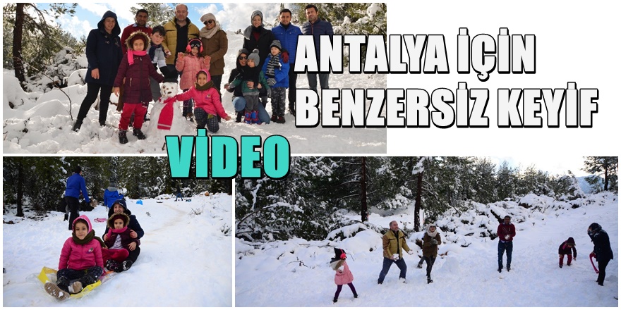 Antalyalıların kar sevinci