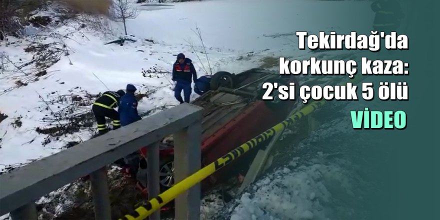 Otomobil köprüye çarpıp dereye uçtu