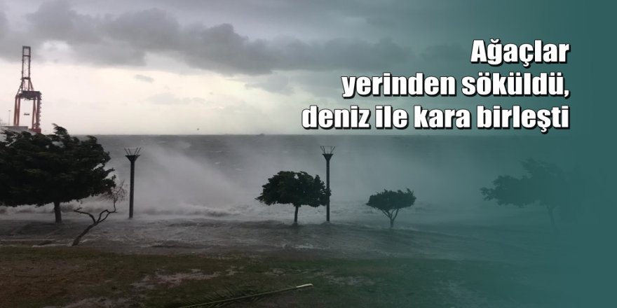 Mersin’de fırtına hayatı felç etti