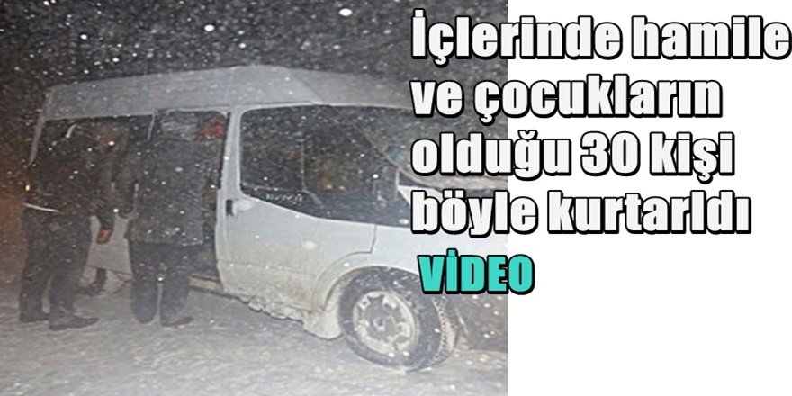 Erzurum'u kar kenti teslim aldı 30 kişi mahsur kaldı