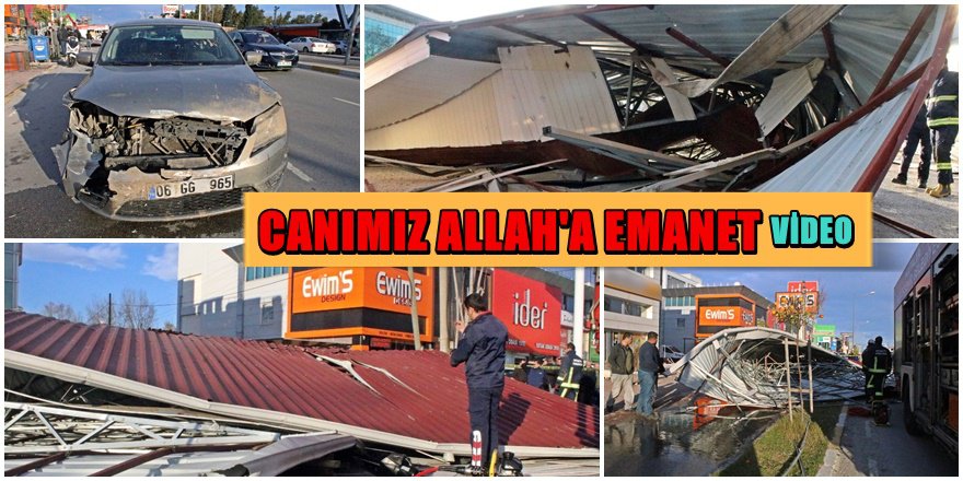 Antalya'da 2 binanın çatısı uçtu