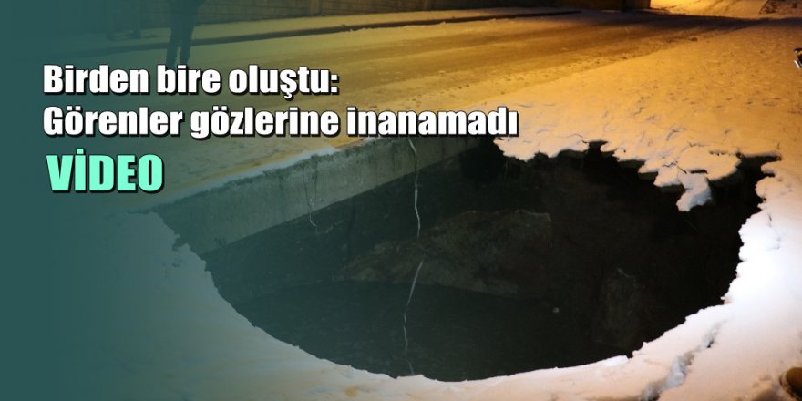 Sivas'ta kaldırım çöktü, 4 metre çukur oluştu