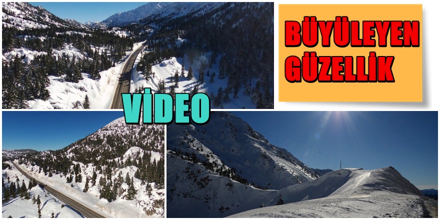 Antalya'da havadan nefes kesen kar görüntüleri