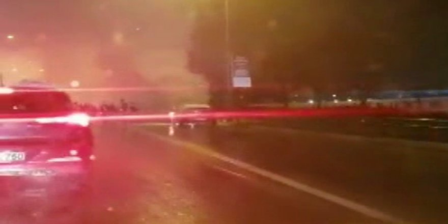 Bursa'da seyir halinde bir arabada yangın çıktı