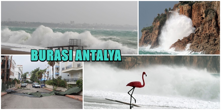 Fırtına Antalya'yı feci vurdu