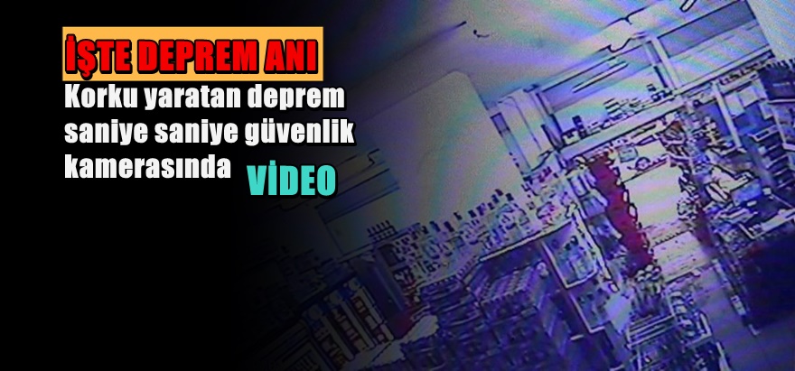 Marmaris'te 5.1 büyüklüğünde deprem anı kamerada