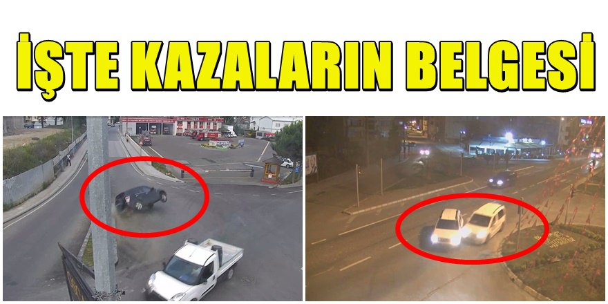 Ordu'da MOBESE'ye yansıyan trafik kazaları yayınlandı