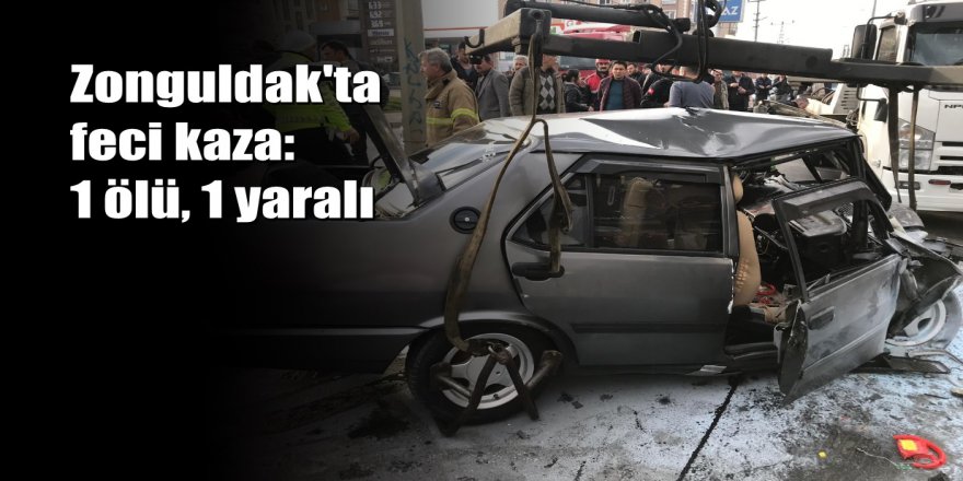 Karşı şeride geçen otomobil tırla çarptıştı: 1 ölü, 1 yaralı