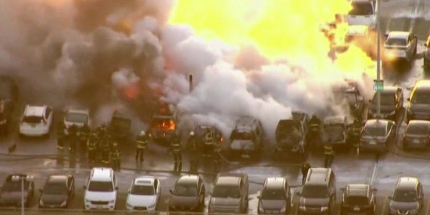 ABD’de havaalanı otoparkında yangın