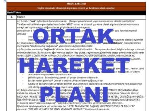 FB Muhalefetin ORTAK HAREKET PLANI