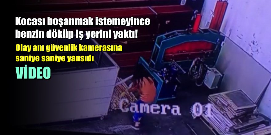 Adana'da boşanma aşamasındaki kocasının iş yerini yaktı